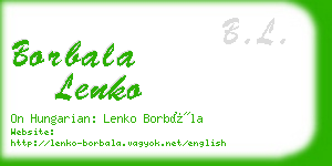 borbala lenko business card